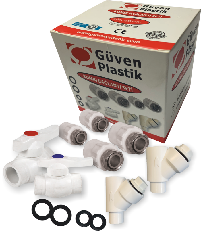 Combi Boiler Connection Set Movable Nipple (8 Pieces) 