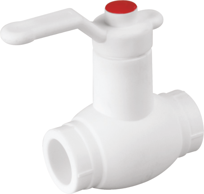 Кран шаровой PP скрытого монтажа